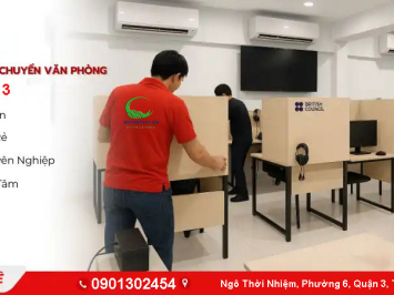 Dịch vụ chuyển văn phòng quận 3 trọn gói giá rẻ chuyên nghiệp