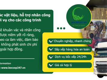 Khuân vác vật liệu, hỗ trợ nhân công thời vụ cho các công trình
