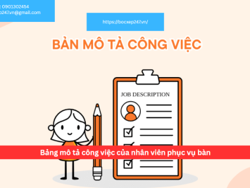 Bảng mô tả công việc của nhân viên phục vụ bàn