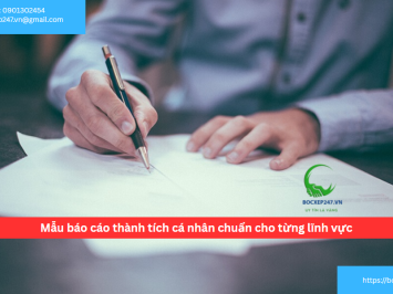 Mẫu báo cáo thành tích cá nhân chuẩn cho từng lĩnh vực
